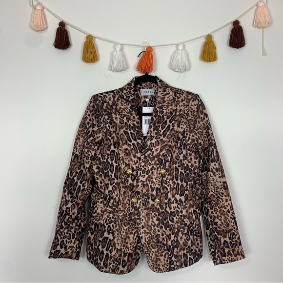 NWT Lioness Palermo Leopard Print Blazer Size Small - Picture 2 of 14